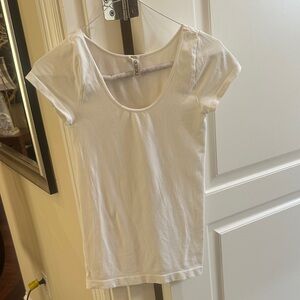 Nikibiki cap sleeve white stretchy top super soft!